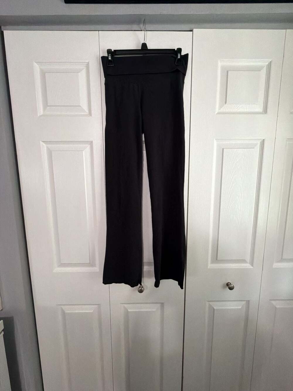 SKIMS Fold Over Pants Size S Black Cotton Blend